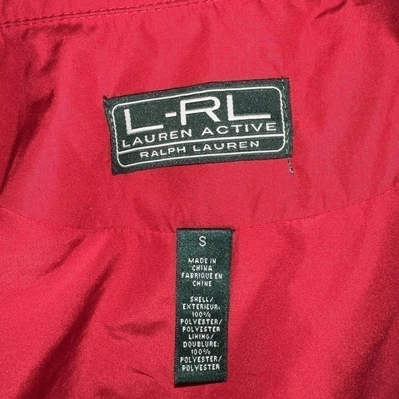 L-RL Active Ralph Lauren Preppy Red Vented Lightweight Windbreaker Jacket Small - Picture 8 of 12